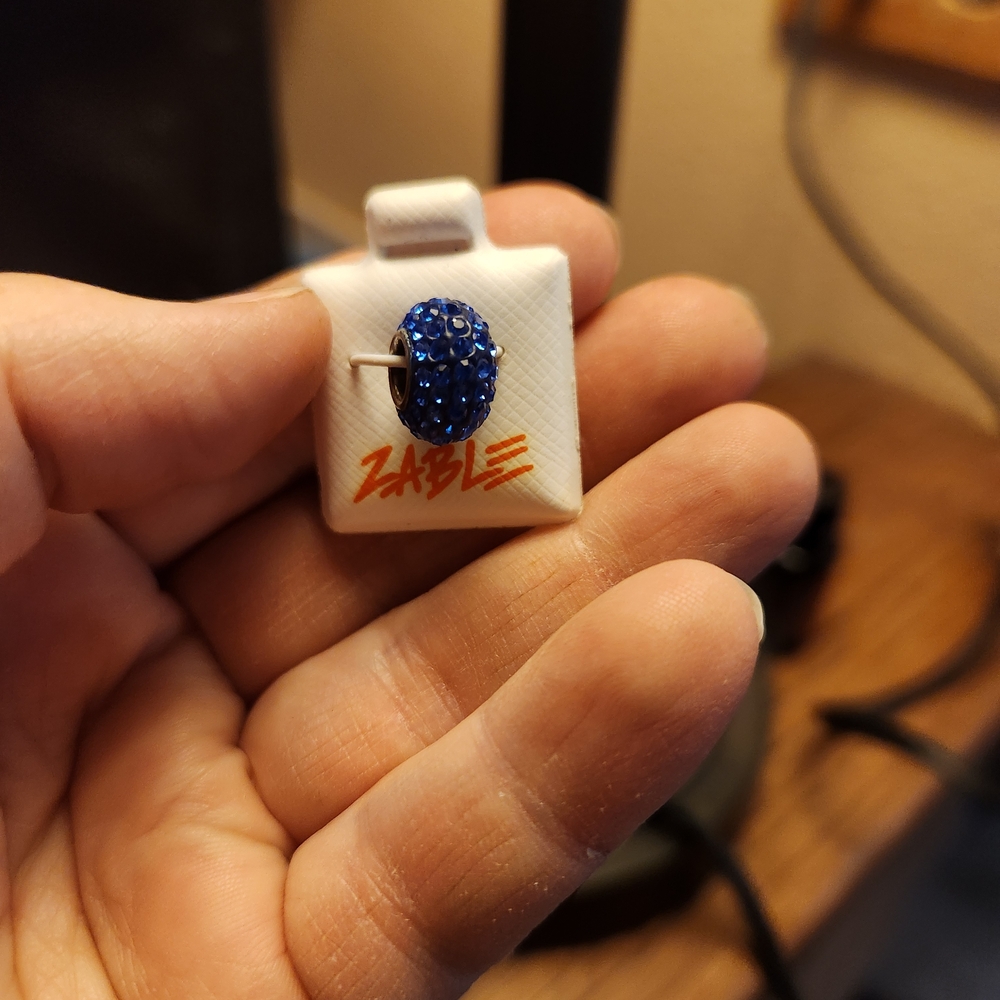 Zable Sapphire Blue Crystal Bead